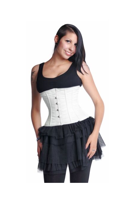 Taillen Korsett Weiss Satin Corsage Hochzeit Unterwäsche W8806