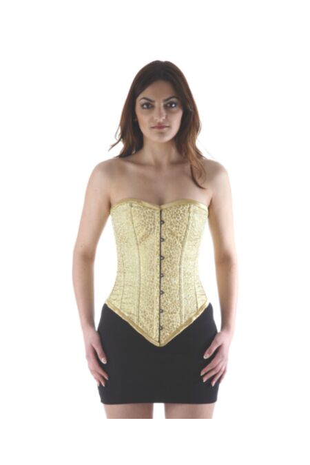 Gold Gelbes Brokat Korsett Corsage Vollbrustkorsett Korsett F11063