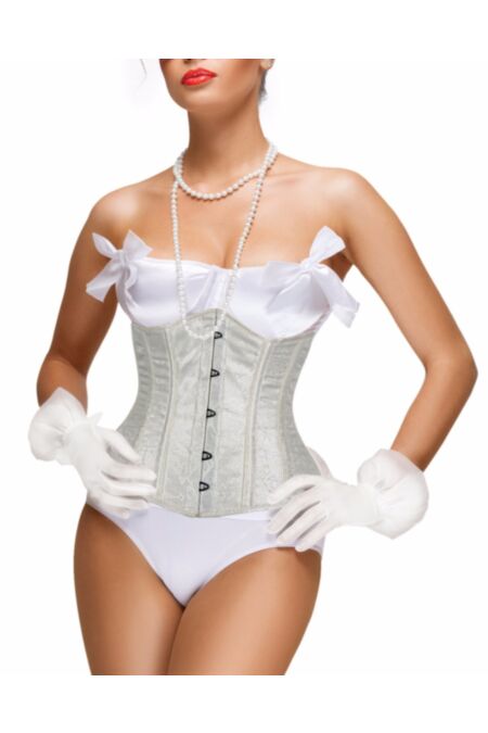 Unterbrust-Corsage-Weiss-Brokat-Korsett-Hochzeit-U11113-small