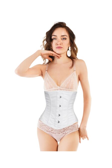 Unterbrustkorsett Weiss Baumwolle Hochzeit Unterwäsche U8807